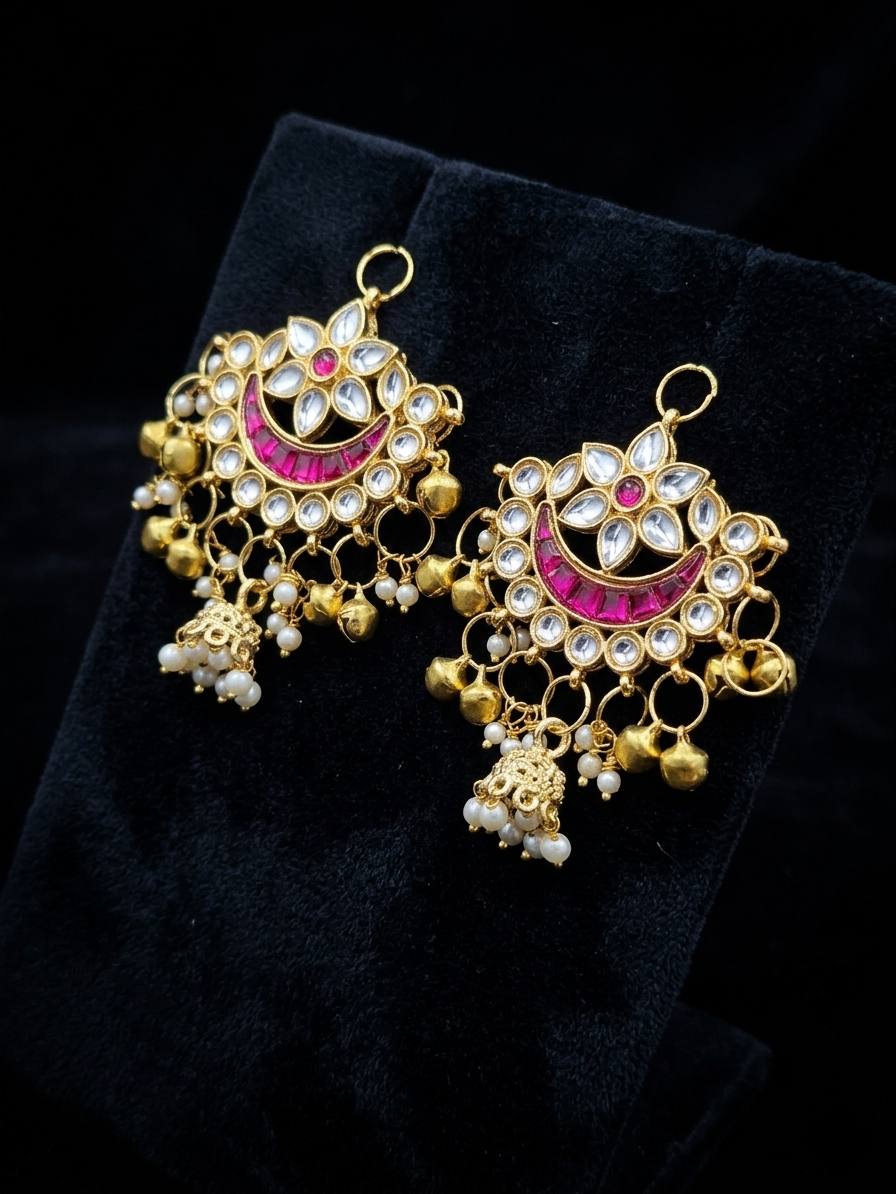 Royal Chand Jhumki Brooch