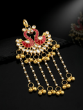 Twin Swan Jhumar brooch