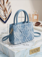 Denim Mini Square Bag